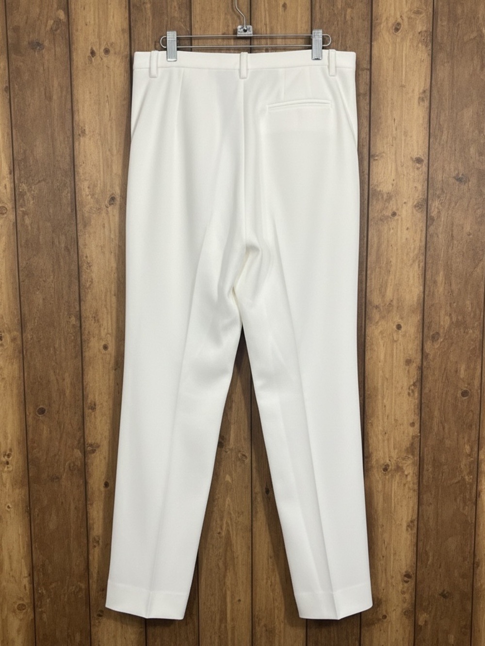 Tailored High-Rise Cream Trousers for Women - Picture 4 of 5